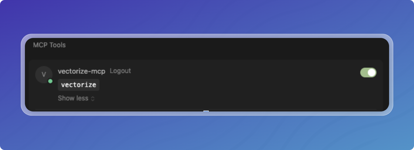 Vectorize MCP server in Cursor