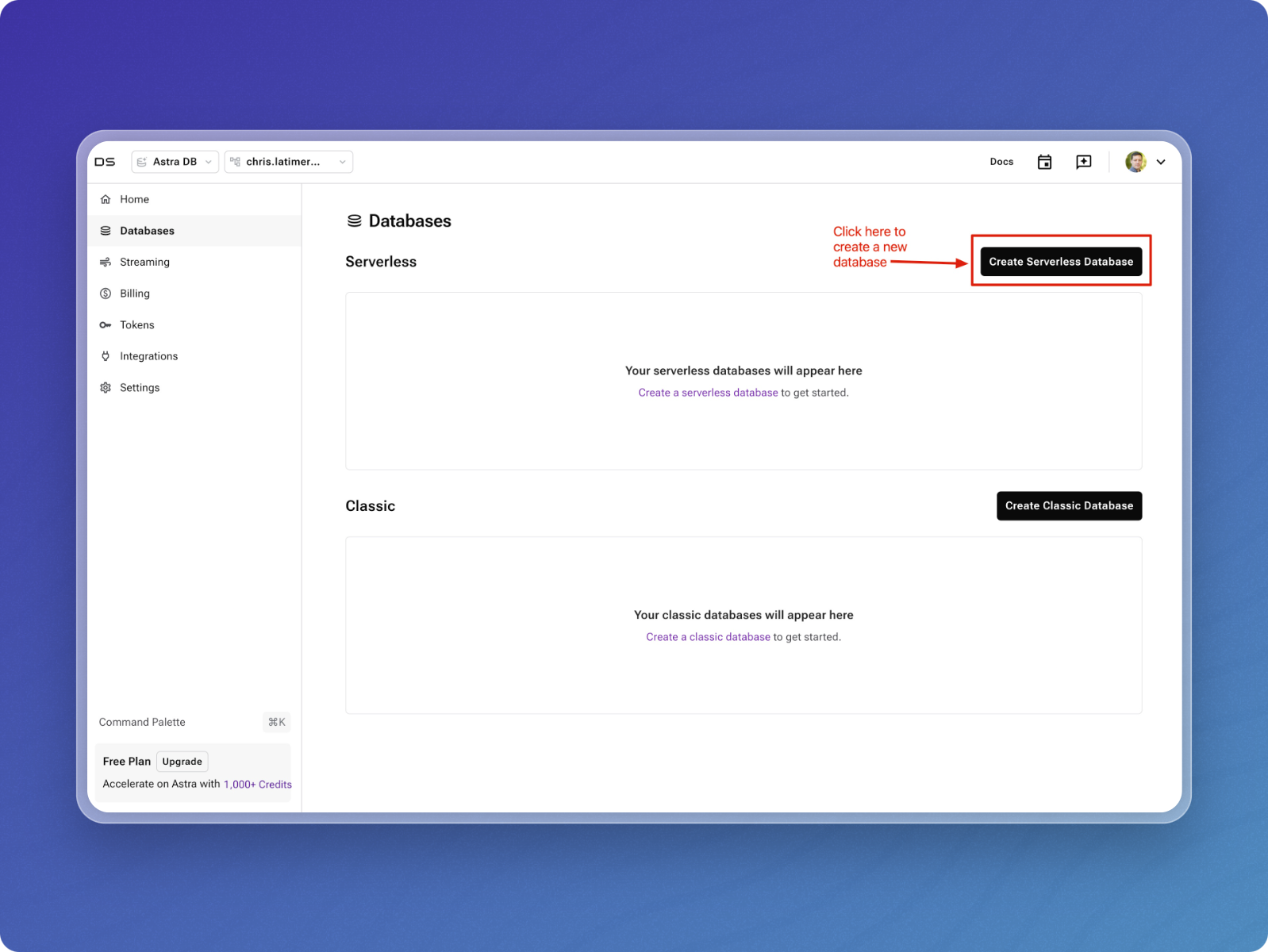 Create New Database