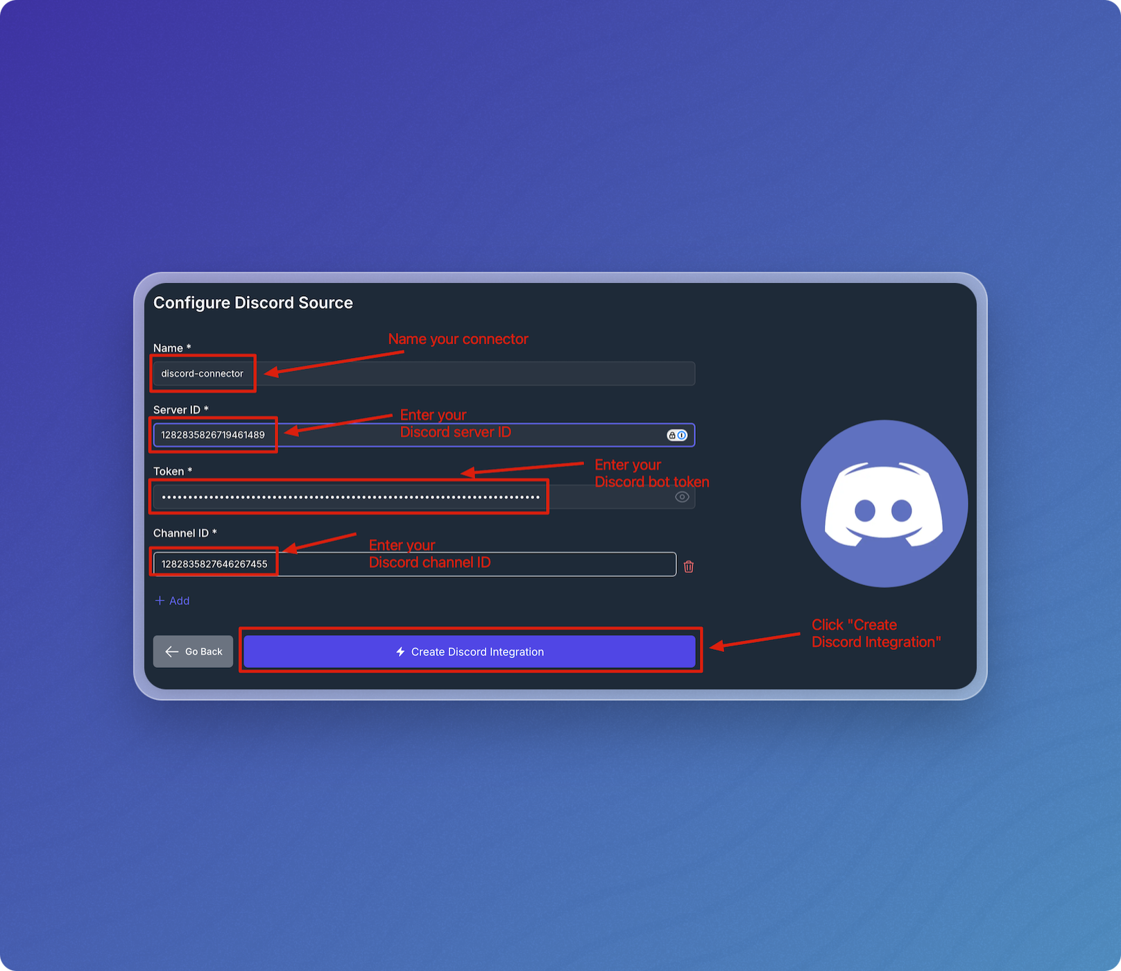 Discord Connection Parameters