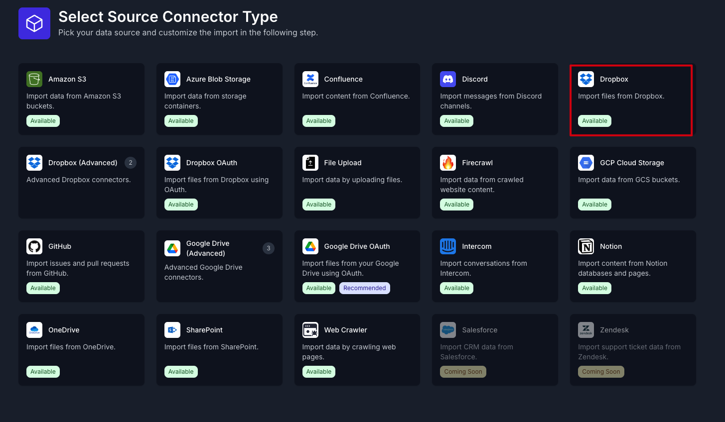 Dropbox Card