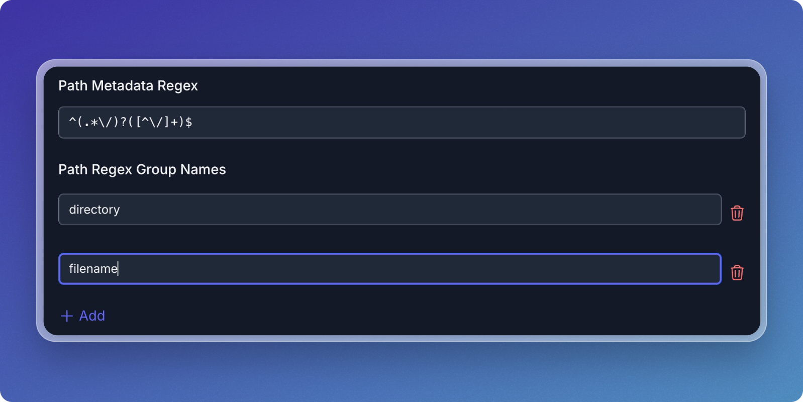 Cloud Storage RAG Pipeline-Specific Settings