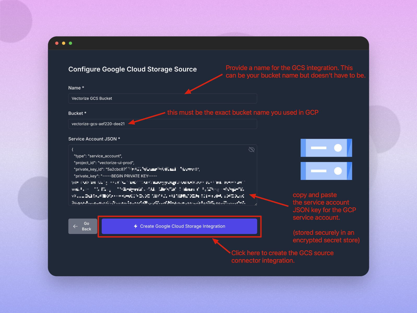 Configure GCS Source