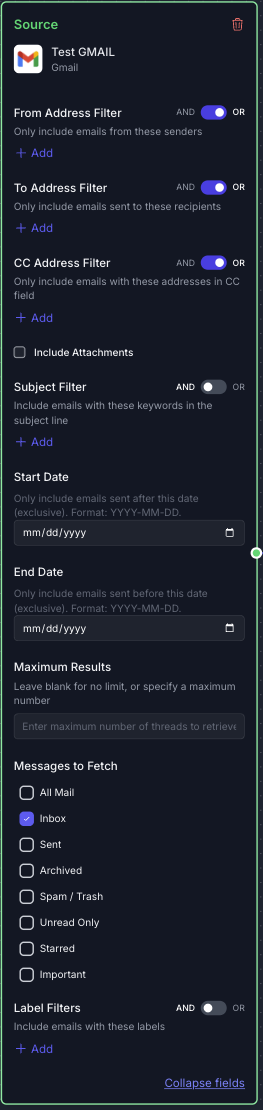 Configuring Gmail for RAG Pipeline