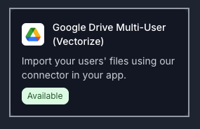 Google Drive Multi-User (Vectorize) Card