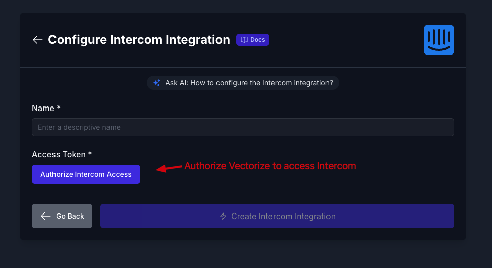 Intercom Connector Creation