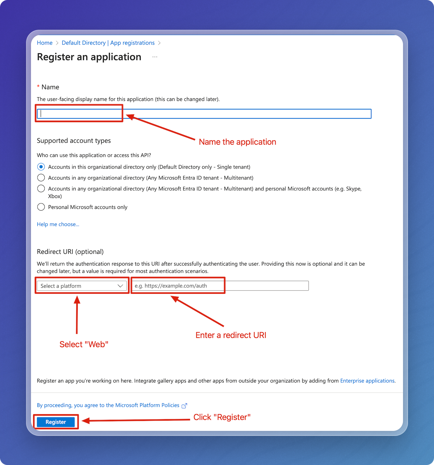 Register App