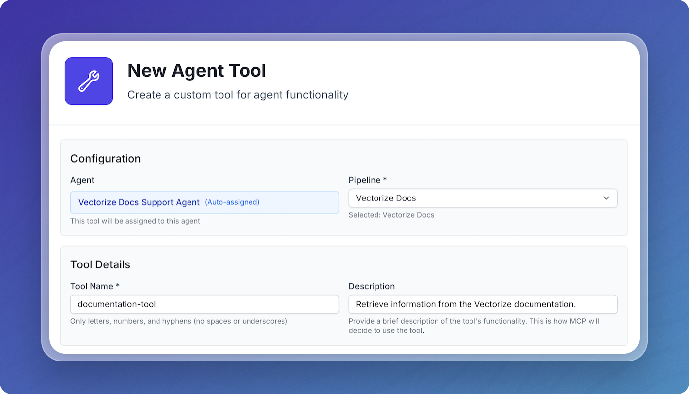 New Agent Tool