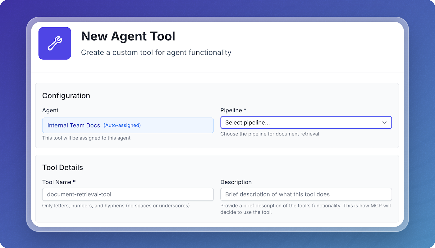 New Agent Tool