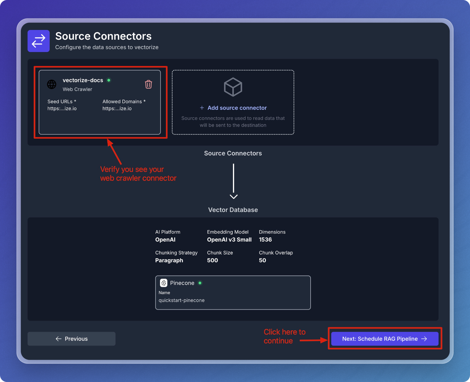 Verify Source Connector