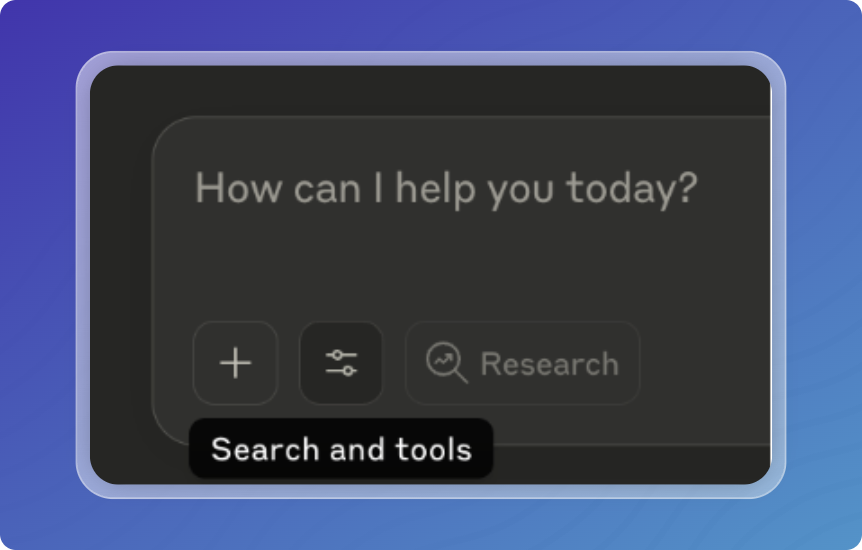Search and tools button