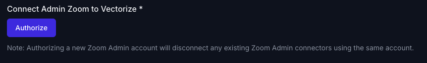 Zoom Admin Authorization